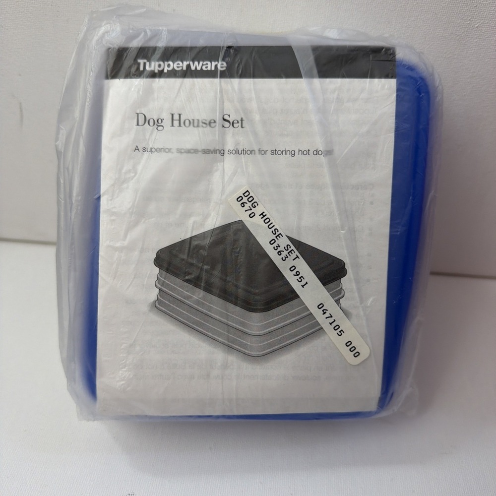 Tupperware Dog House Set Hot Dog Storage Containers NEW Factory Sealed